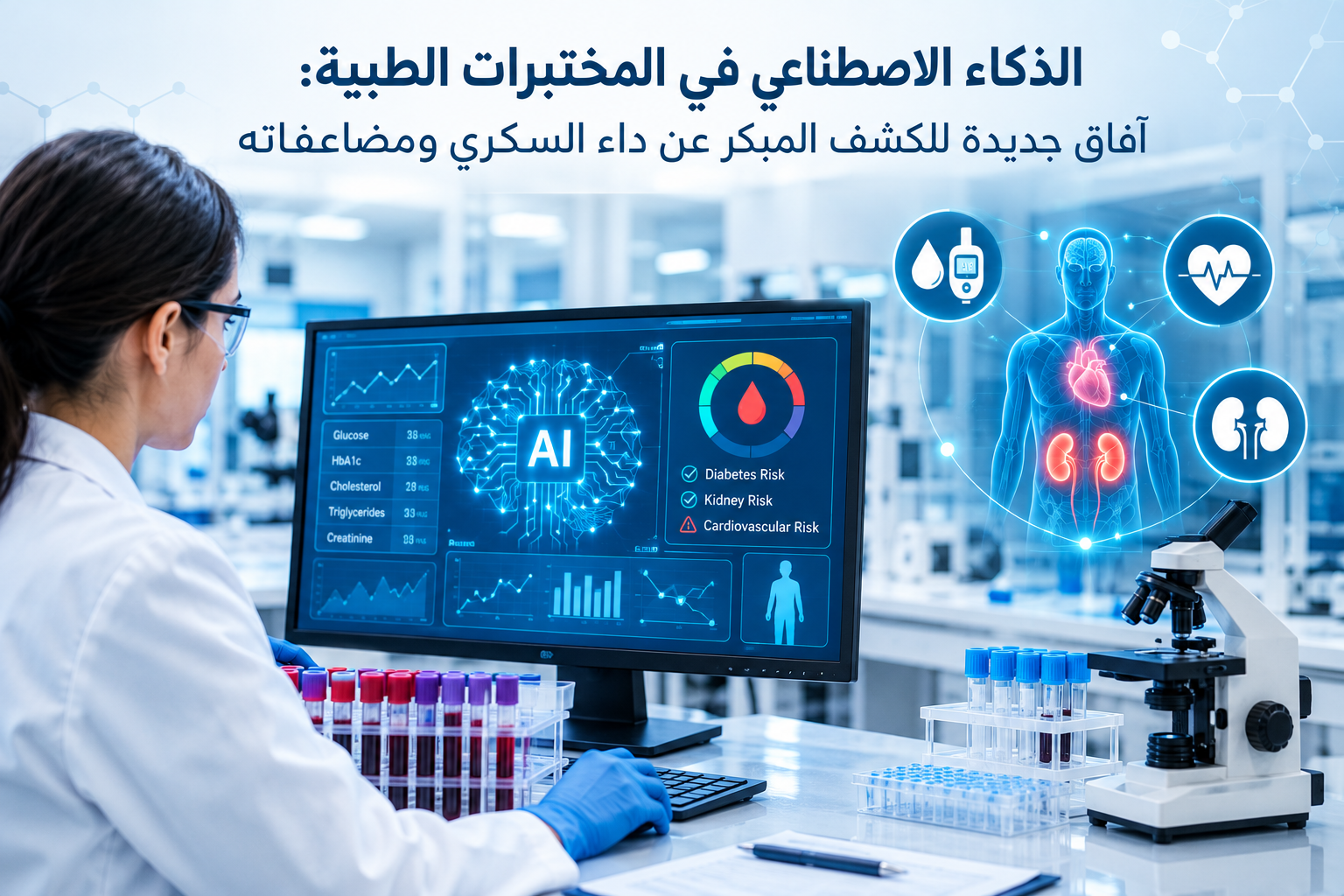 الذكاء الاصطناعي في المختبرات الطبية: آفاق جديدة للكشف المبكر عن داء السكري ومضاعفاته